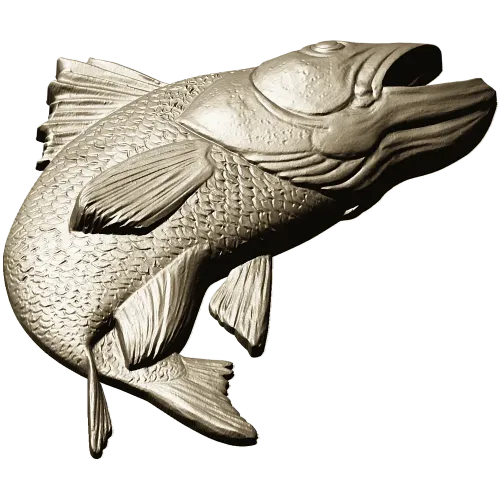 3D модель рыбы - Судак в прыжке (STL для ЧПУ)