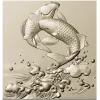 Koi Embrace - high-relief STL panel for CNC