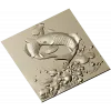 Koi Embrace - high-relief STL panel for CNC