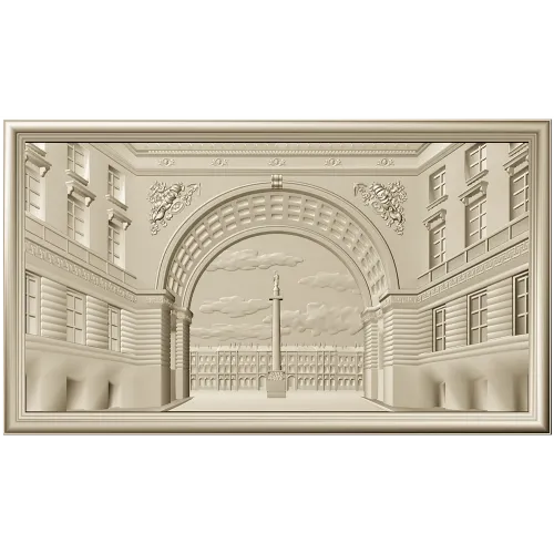 Palace Square arch relief - 3D STL model for CNC