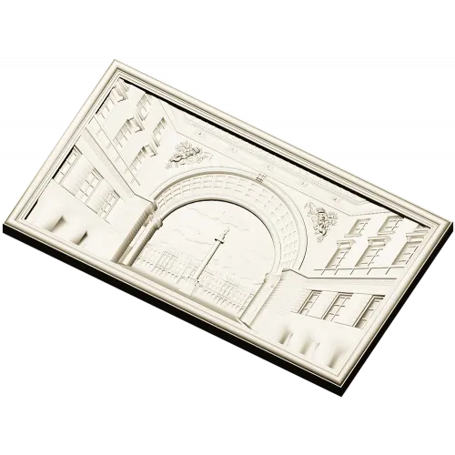 Palace Square arch relief - 3D STL model for CNC