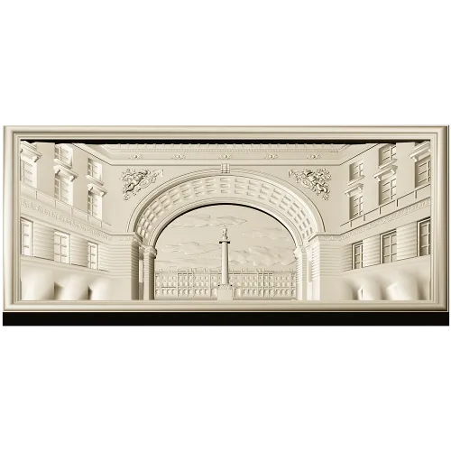 Palace Square arch relief - 3D STL model for CNC