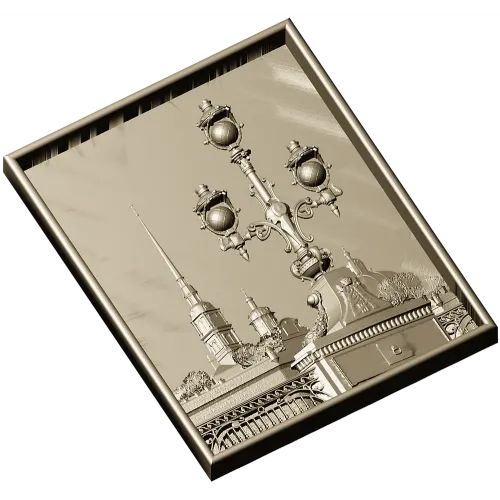 Saint Petersburg panorama relief STL for CNC milling