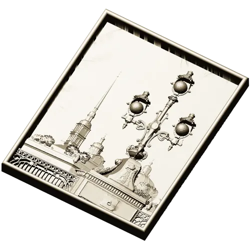 Saint Petersburg panorama relief STL for CNC milling