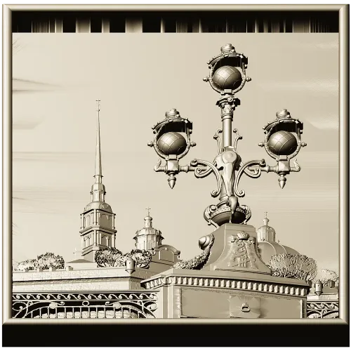 Saint Petersburg panorama relief STL for CNC milling