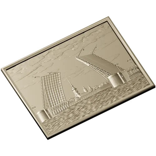 Петербургские разводные мосты - 3D панно в формате STL