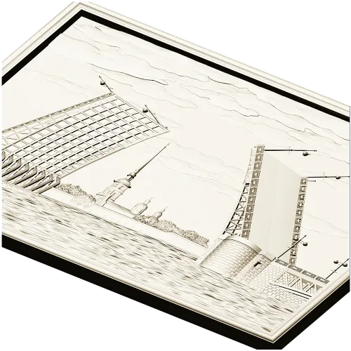 Петербургские разводные мосты - 3D панно в формате STL