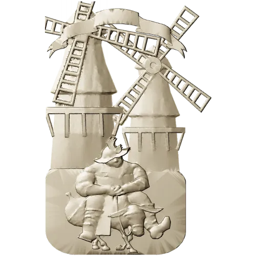 3D модель STL - Санчо у мельниц для ЧПУ