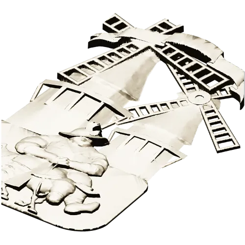 3D модель STL - Санчо у мельниц для ЧПУ