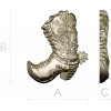 3D модель ковбойского сапога со шпорой (STL для ЧПУ)