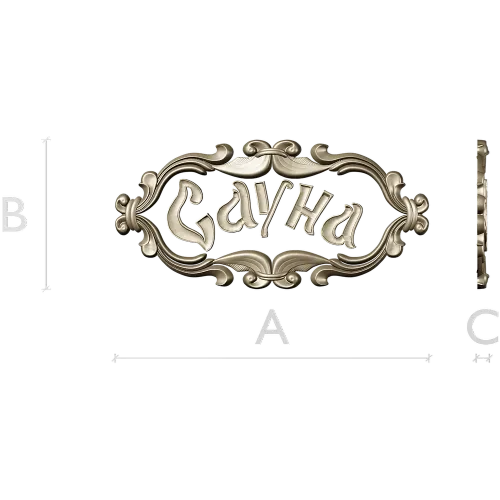 3D модель таблички "Сауна" - декоративная резьба в формате STL