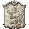 Rococo high-relief panel 3D model - Rendezvous in the Grove (STL for CNC)
