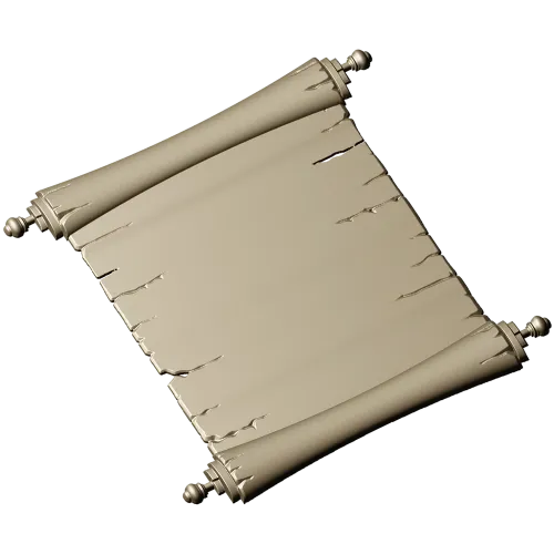 Scroll Relief STL for CNC Router - Aged Parchment Panel