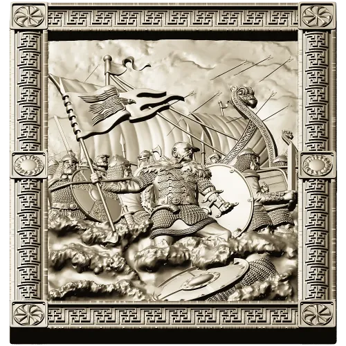 Sviatoslav bas-relief STL for CNC milling