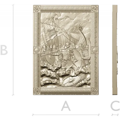 Sviatoslav bas-relief STL for CNC milling