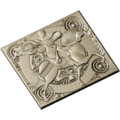 Gallant Horseman Relief - STL 3D model for CNC carving