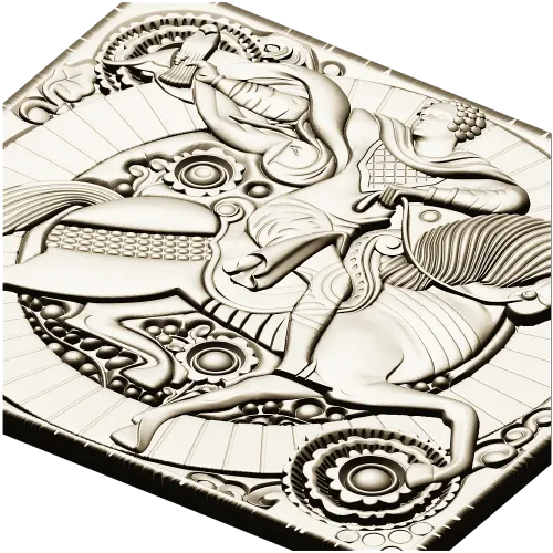 Gallant Horseman Relief - STL 3D model for CNC carving