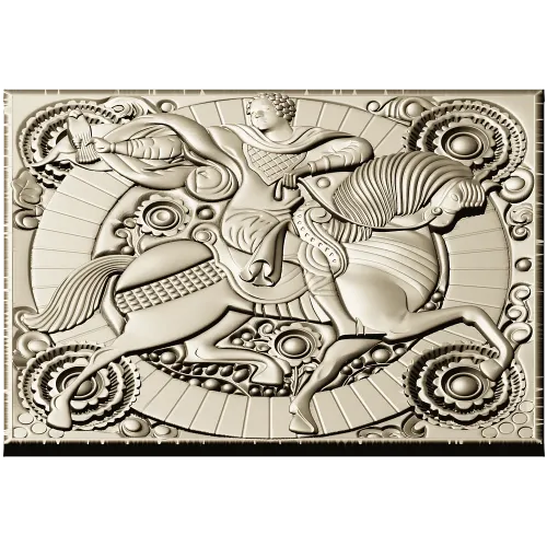Gallant Horseman Relief - STL 3D model for CNC carving