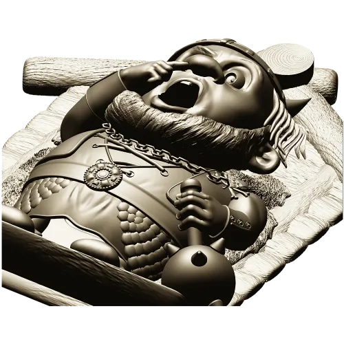 Viking in a Birdhouse - STL 3D Model for CNC