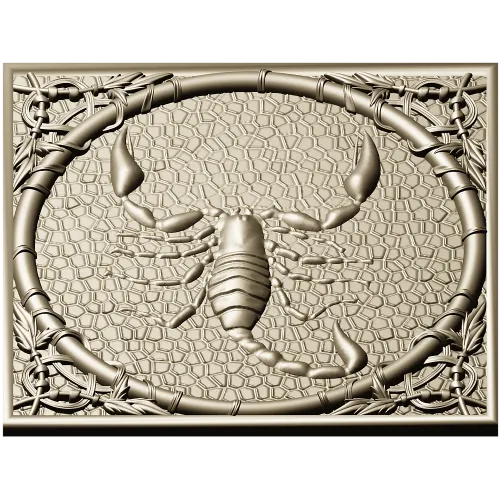Рельефная панель "Скорпион" - 3D модель STL для ЧПУ