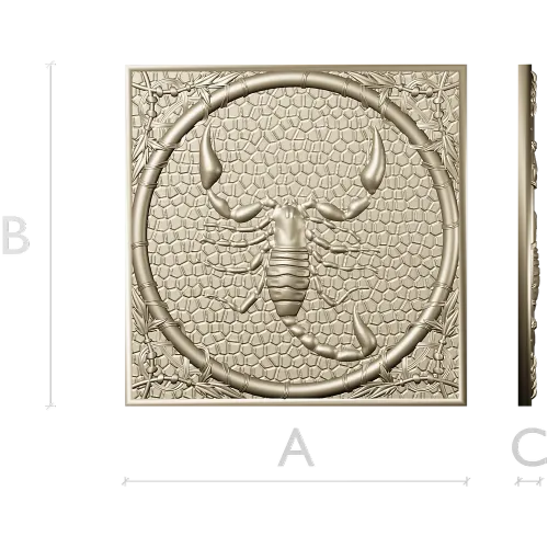 Рельефная панель "Скорпион" - 3D модель STL для ЧПУ