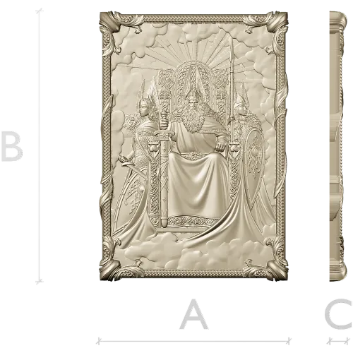 Славянский Владыка - 3D модель stl для ЧПУ (барельеф)