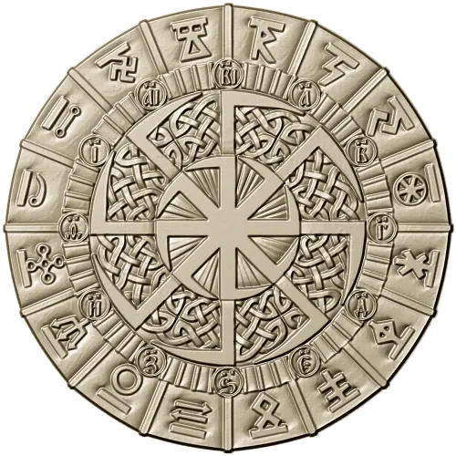 Славянский круглый оберег - 3D STL модель для ЧПУ