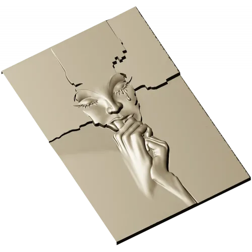 Weeping Fragment - high-relief STL 3D model for CNC milling