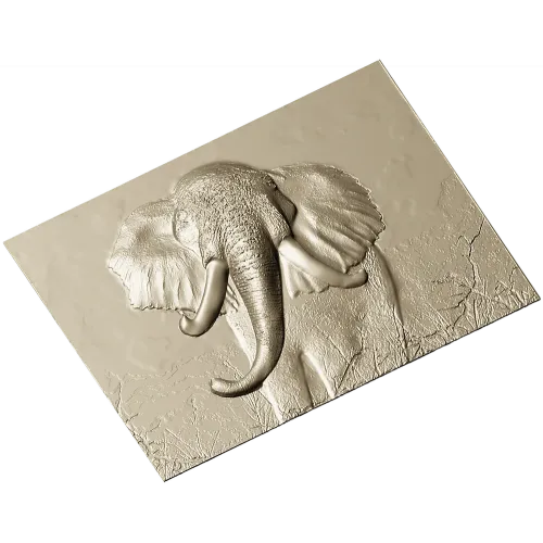 Барельеф головы слона - 3D модель STL для ЧПУ