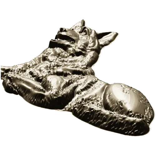 Рельефная 3D модель немецкой овчарки в формате STL для ЧПУ