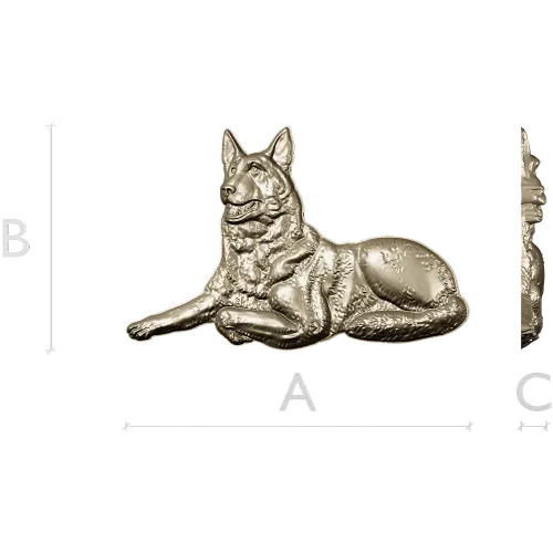 Рельефная 3D модель немецкой овчарки в формате STL для ЧПУ
