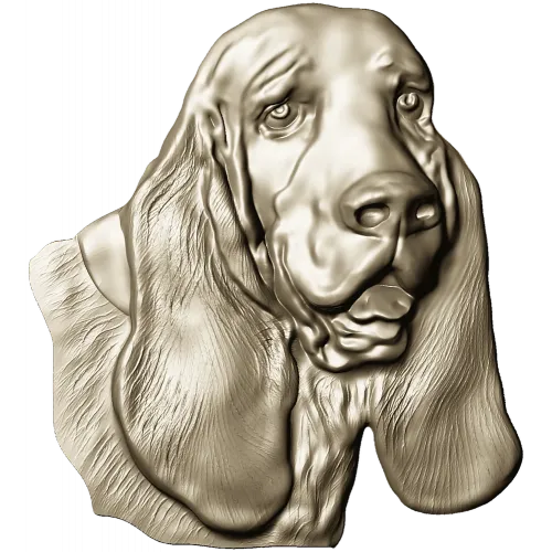 Bloodhound Head Relief STL for CNC