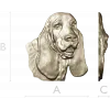 Bloodhound Head Relief STL for CNC