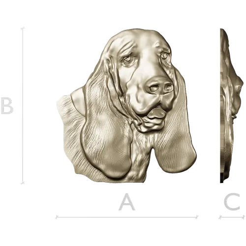 Bloodhound Head Relief STL for CNC