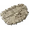 Панно "Собака у озера" - 3D STL модель для ЧПУ