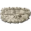 Панно "Собака у озера" - 3D STL модель для ЧПУ