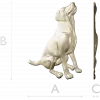 3D модель сидящей собаки в формате STL для ЧПУ