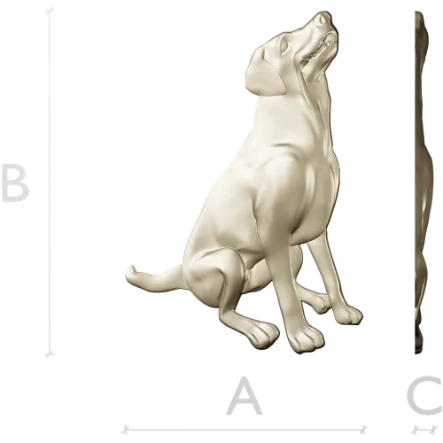 3D модель сидящей собаки в формате STL для ЧПУ