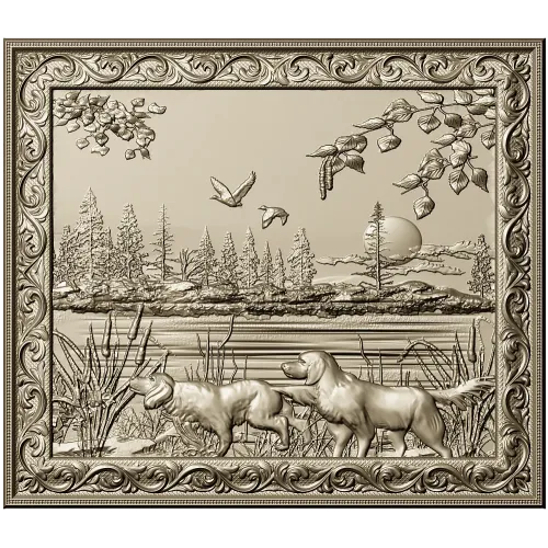 Lakeside Retrievers Relief - STL 3D model for CNC carving