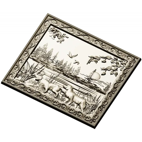 Lakeside Retrievers Relief - STL 3D model for CNC carving