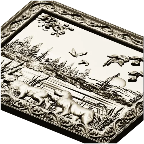 Lakeside Retrievers Relief - STL 3D model for CNC carving