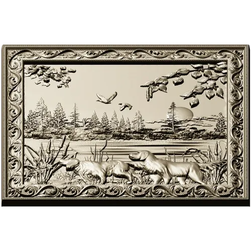 Lakeside Retrievers Relief - STL 3D model for CNC carving