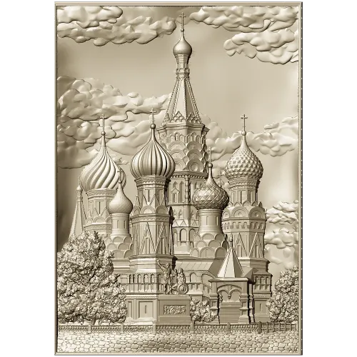 Рельефное панно "Собор в куполах" - 3D модель STL для ЧПУ