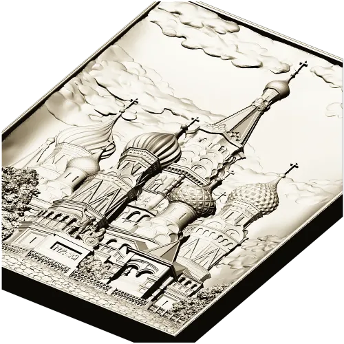 Рельефное панно "Собор в куполах" - 3D модель STL для ЧПУ