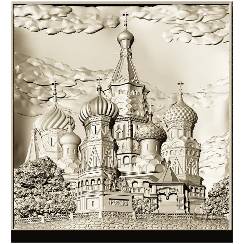 Рельефное панно "Собор в куполах" - 3D модель STL для ЧПУ