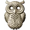 Mooncrest Owl - STL 3D model for CNC relief