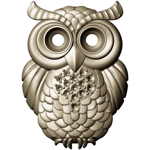 Mooncrest Owl - STL 3D model for CNC relief