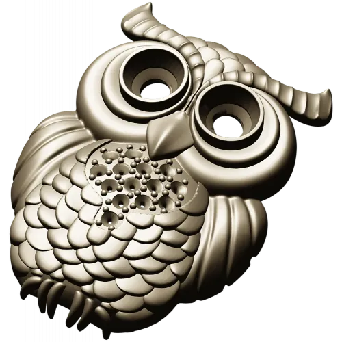 Mooncrest Owl - STL 3D model for CNC relief