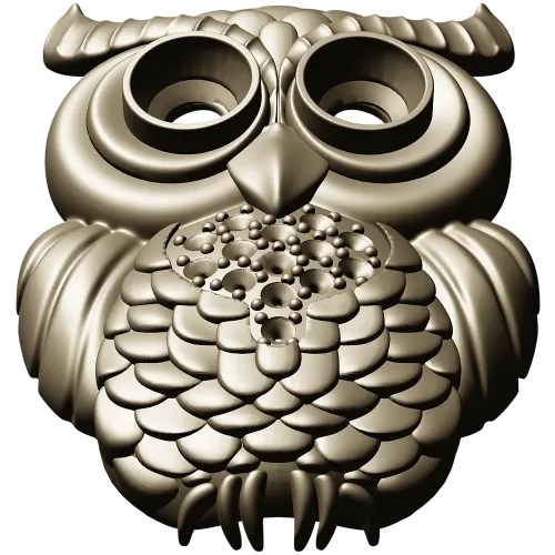 Mooncrest Owl - STL 3D model for CNC relief