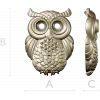 Mooncrest Owl - STL 3D model for CNC relief